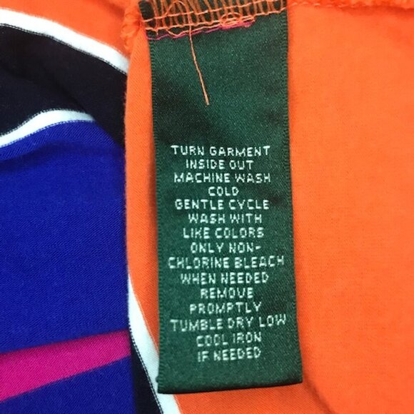 LAUREN Ralph Lauren Women's Striped Multi Color Top 3/4 Sleeves Size Medium - Picture 6 of 7